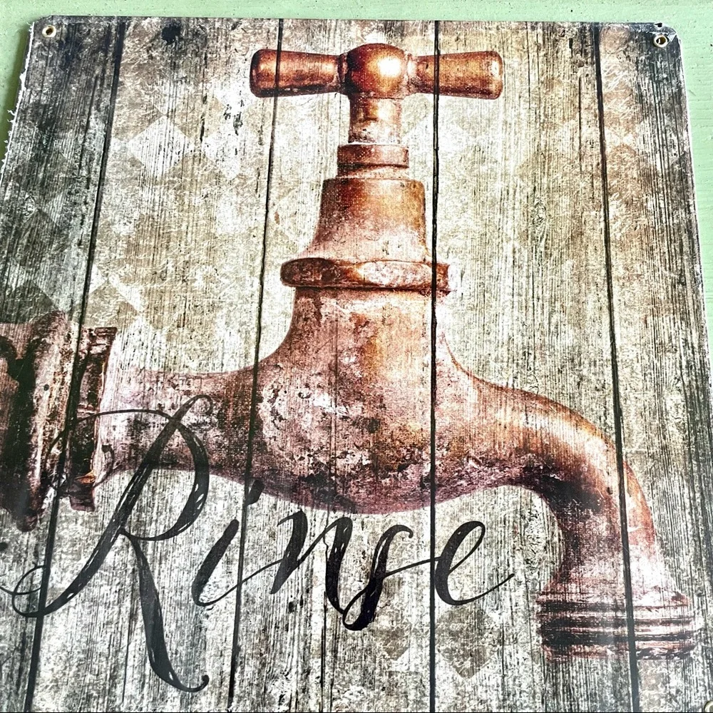NEW Heavy Duty Steel Laundry Wash Dry Rinse Metal Signs